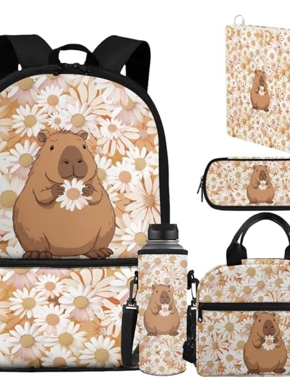 Daisy Capybara Backpack Set